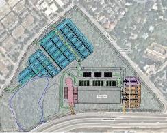 Amazon Site Plan for 141,000 square foot building and ample parking